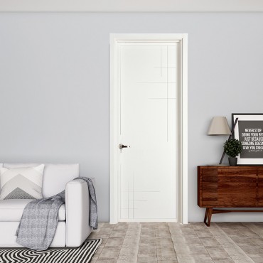 派的门实木复合门MA-006双子-瓷白